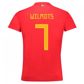 Camisolas de Futebol Bélgica Wilmots 7 Equipamento Principal Copa do Mundo 2018 Manga Curta